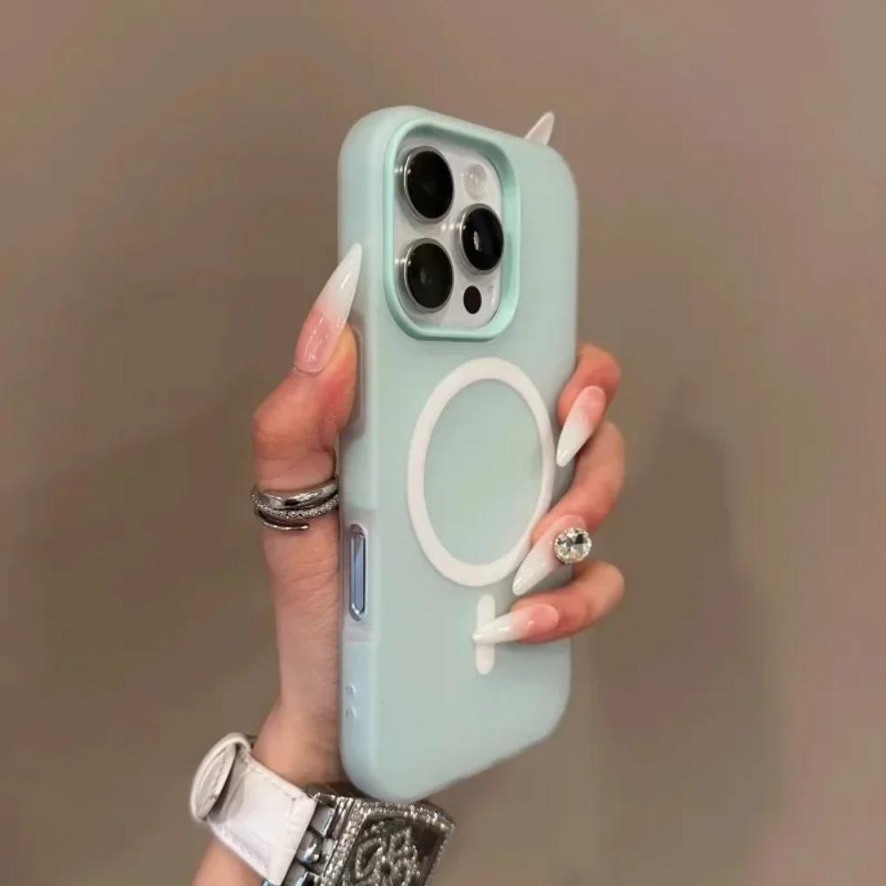 Luxury Candy Color 2 IN 1 Magsafe Case for iPhone 16 15 14 13 12 11 Pro Max Plus Magnetic Wireless Charge Clear Matte Soft Cover