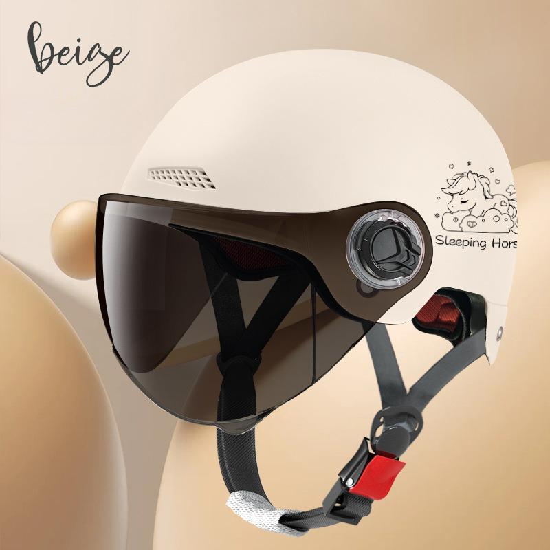 Electric Vehicle Four-season Helmet Motorcycle Helmet Summer Sun Protection Women's Helmet Men's Electric Vehicle Half Helmet