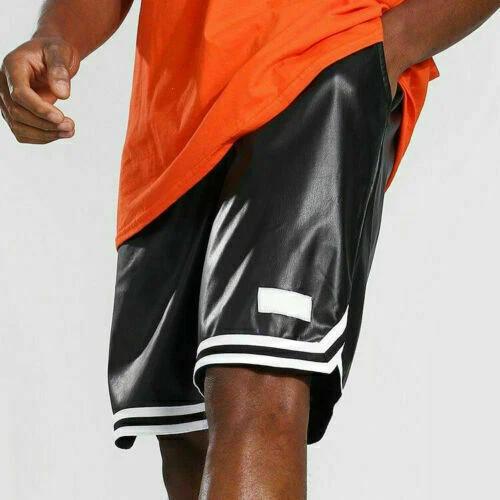 

Классические спортивные настоящие уникальные ручной работы боксеры мужские из овчины кожаные шорты стильные 40 ( 3XL- Large ) чёрный