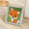 Latch Hook Kit DIY Craft Rug Sewing Set with Pre-Printed Pattern Cute Fox/Panda/Owl Latch Hook Craft Decorative Tapestry DIY Kit