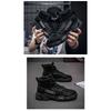 Casual Outdoor Work Boots,Trendy Men's Shoes Fashion Leather Boots,British High Top Men's Boots