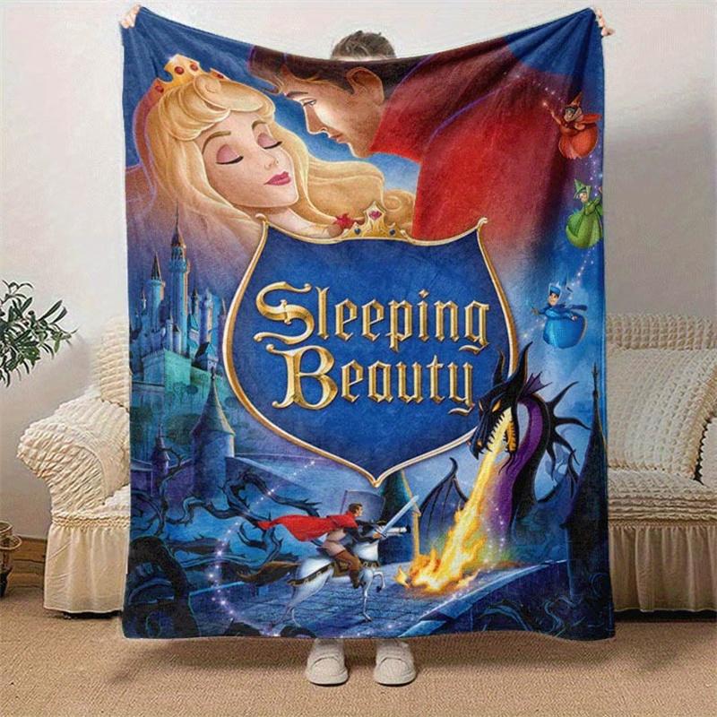 1pc Sleeping Beauty Printing Blanket - Soft, All-Season Throw for Living Room, Beroom,Personalize Gift with Aorable Cartoon Esign