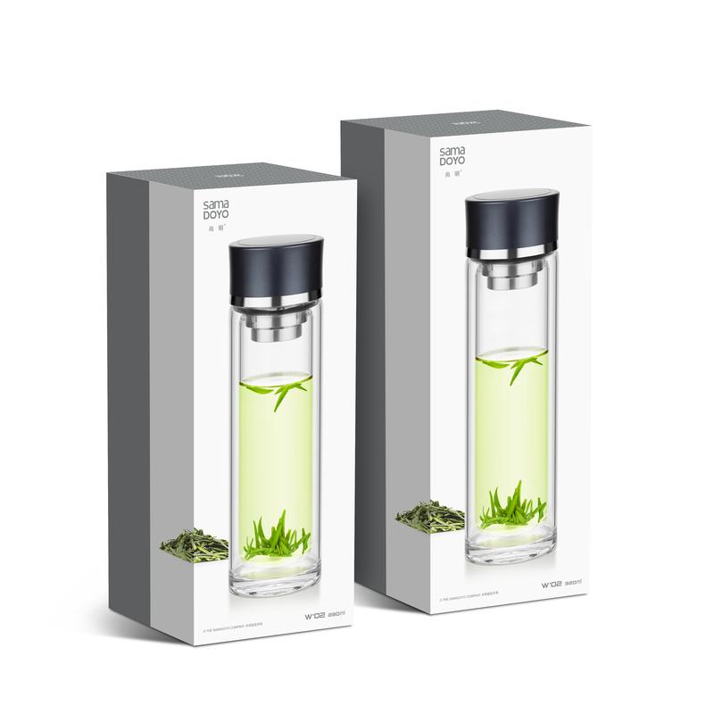 Double-Wall Heat-Resistant Travel Tea Infuser, Tea cup, Leak-Proof