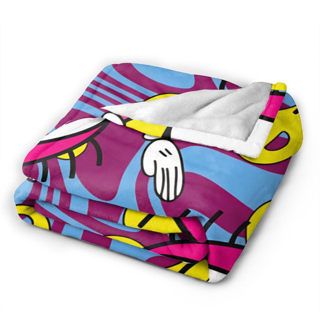 Super Soft Blanket Girls Boys Travel Eye Pattern Throw Blanket  Flannel Bedspread For Home Decor Fashion Sofa Bed Cover