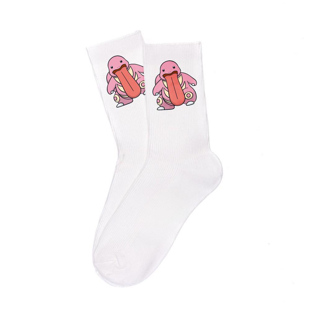 Cartoon White Cotton Socks Unisex Breathable Sports Socks Anime Collectibles Cute Trendy Fashion Unique Birthday Gifts