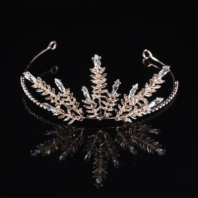 Νέα vintage φύλλα νυφική κορδέλα μαλλιών μπαρόκ χρυσή διακόσμηση μαλλιών με φύλλα