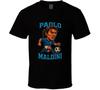 Paulo Maldini İtalya Futbol Takımı Dünya Kupası Retro Karikatür Unisex Tişört