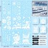 Christmas Window Stickers: Snowflake & Santa Claus Designs for Glass Doors and Windows