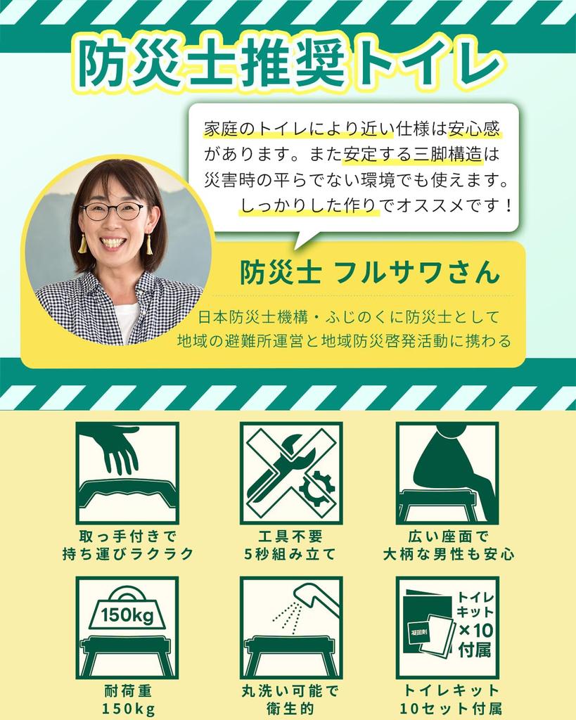 FUTUREFOX by Disaster Preparedness Portable Portable Toilet for 150kg Weight Includes Toilet Kit Toilet [Recommended Specialists] Disasters, Compact,