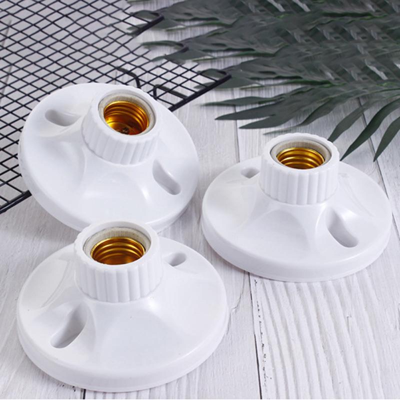 E27 Led Light Bulb Holder Round Socket Base Hanging Lamp Socket Base 6A220V-250V