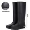 Women's Fashionable Non-Slip High-Top Rain Boots with Fleece Lining for Warmth