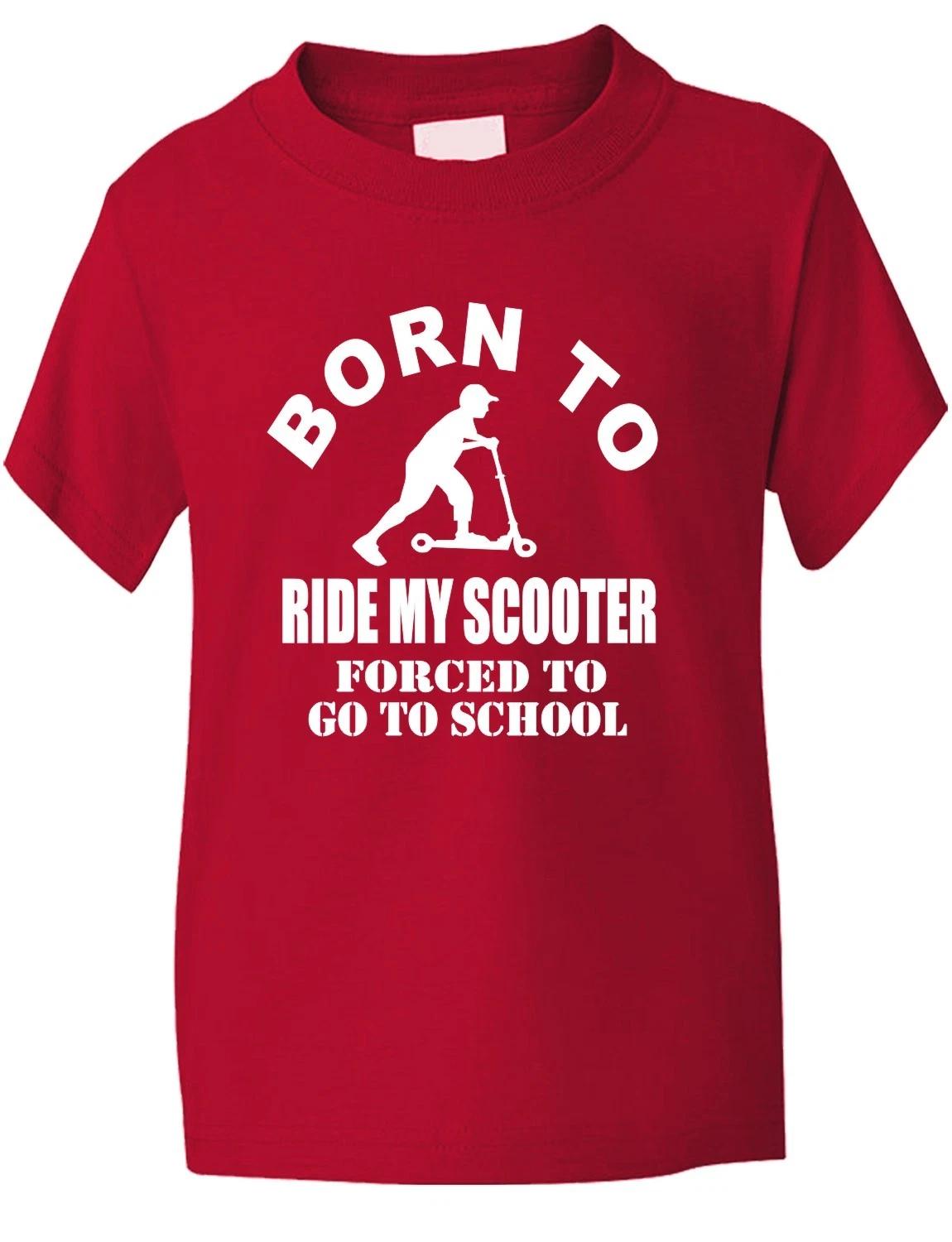 

Born to Ride My Scooter Birthday Present Funny Kids T shirt Age 1-13 S