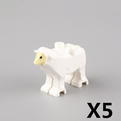 City Animal Zoo Farm MOC Building Block Pig Chicken Sheep Crocodiles Panda Dolphin Eagle Kit Turtle Goldfish Dog Bricks Toy K138
