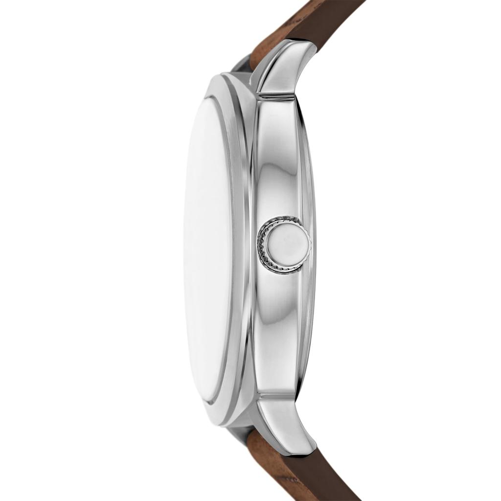 Skechers Hewes Date Brown Leather SR5273 Men's Three-Hand Watch,