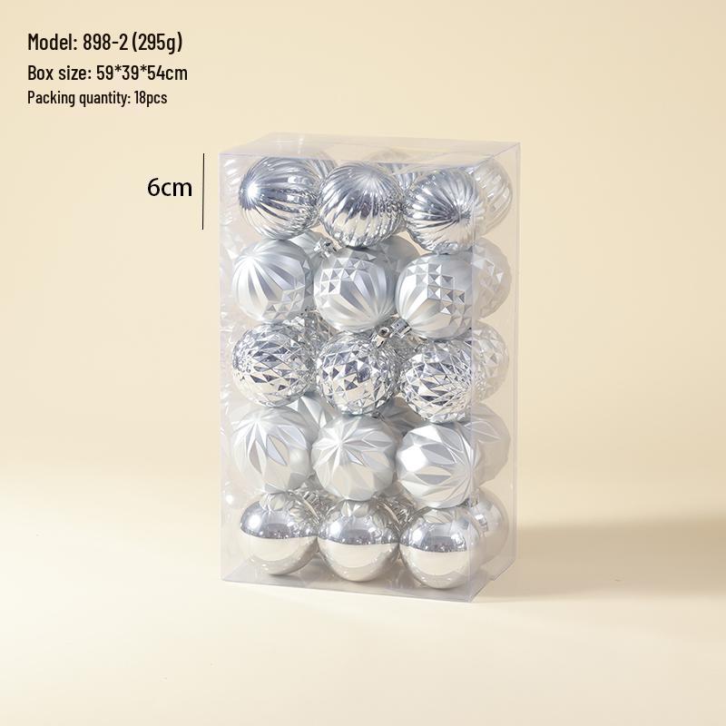 Шампанское Золото, Белые и Прозрачные Рождественские Шары - Праздничные Украшения для Елки