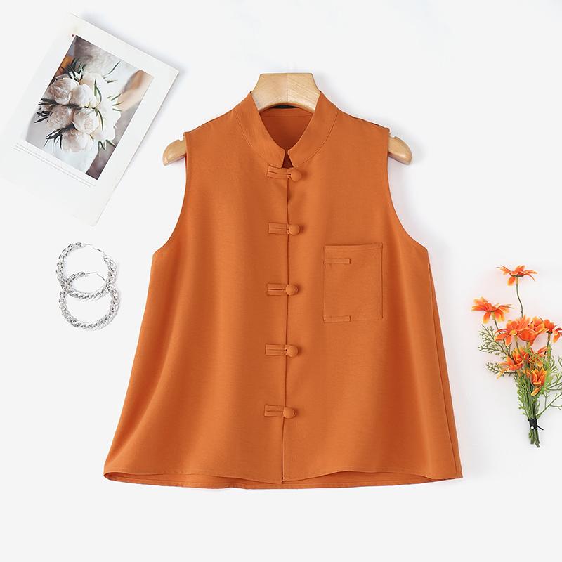 ZANZEA Women Summer Sleeveless Ethnic Buttons Up Casual Tank Tops