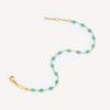 Classical Temperament Style Natural Turquoise Bead Adjustable Bracelet Niche Design Party Fashion Accessory Coordination