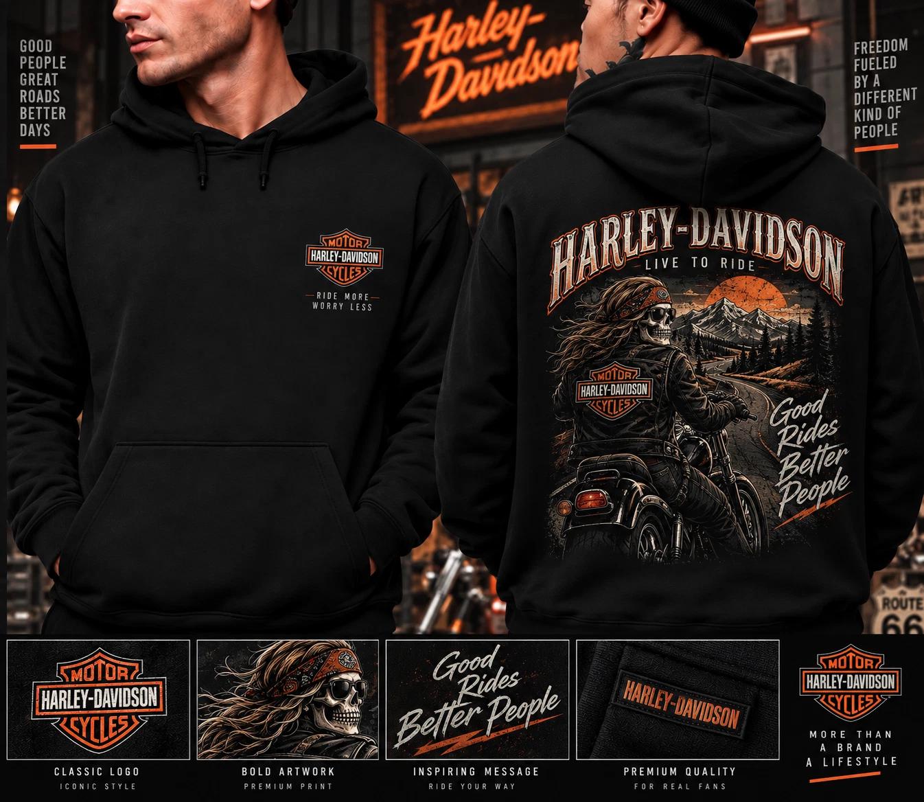 Harley-Davidson Live to Ride Galvaskausa Biker