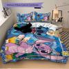 Stitch Lilo Adventure Printed 3pcs Bedding Set Soft Microfiber 1 Duvet Cover And 2 Pillowcases Home Bedroom Decor Xmas Gift K1816