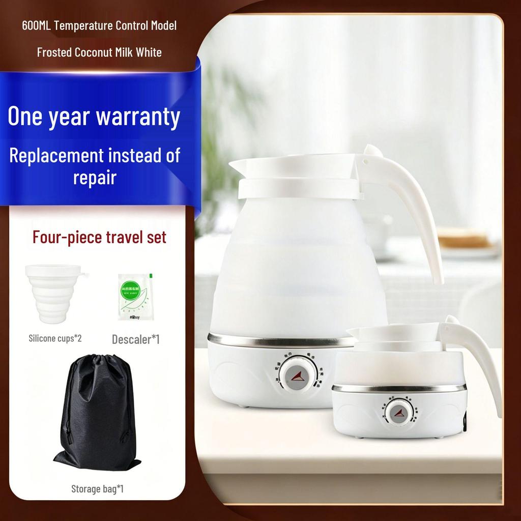 Compact Foldable Electric Kettle: Portable Mini Silicone Travel Kettle for Fast Outdoor Water Boiling