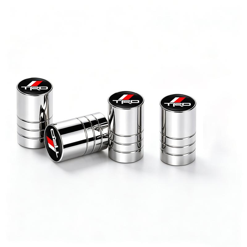 4Pcs Matt Car Wheel Tire Valve Caps for Toyota TRD RAV4 Corolla Camry Frontier Supra C-HR Tacoma PradoCorolla CHR Accessorie