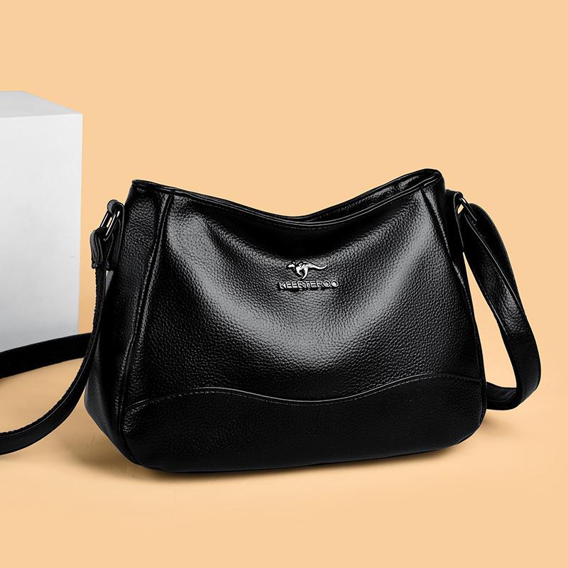 High-end Single-shoulder Bag Made of Soft Leather, Suitable for Casual Wear, Fashionable and Large-capacity Crossbody Bag Casually