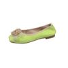 Fashion Flat Single Shoes Women Fashion Square Head Shallow Mouth Fabric Flower Soft Sole Anti-slip Wear-resistant Low-top Shoes