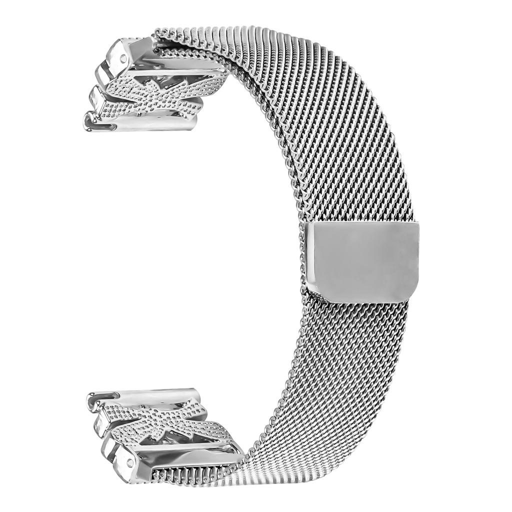 For Realme TechLife Watch S100 Watch Strap Butterfly Decor Milanese Metal Band,Silver