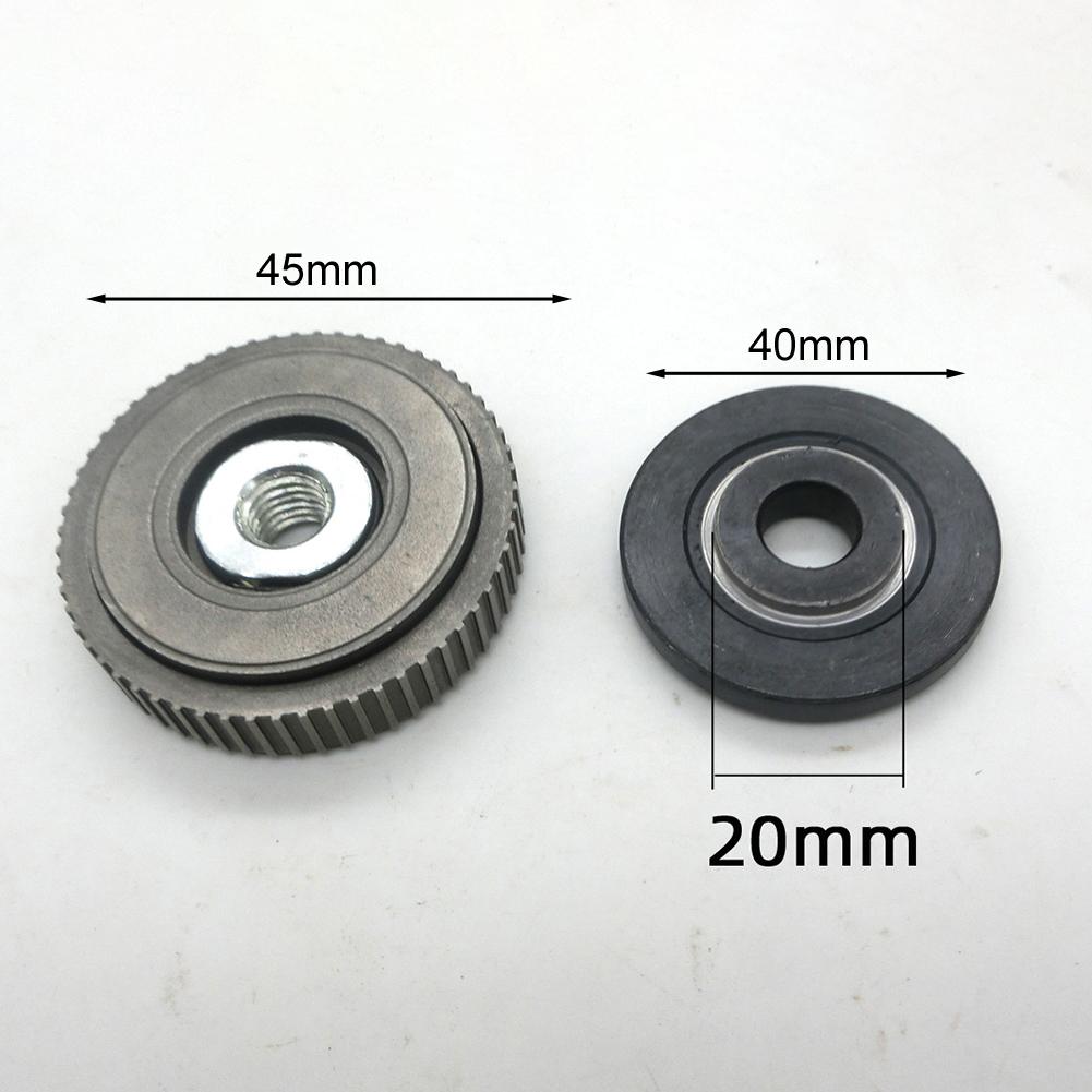 2pcs/set For M10 Quick Release Grinder Pressing Plate Angle Grinder Flange Nut Set Inner Outer Flange Nut For M10 Shaft.