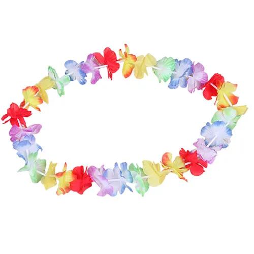 10 Stück Hawaiianische Blumenketten Girlande Halskette Kostümparty Hawaii Strand Spaß