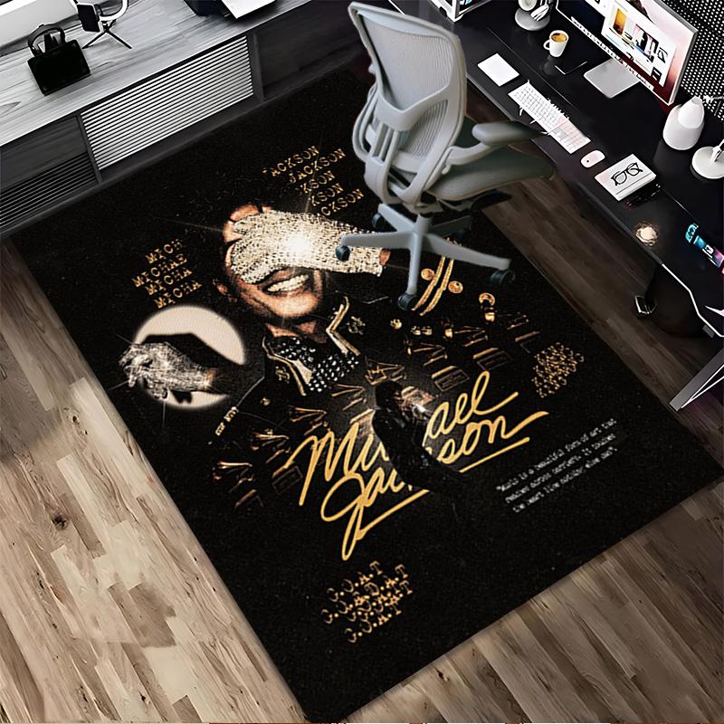 Michael Jackson Wohnzimmer rutschfester Bereichsteppich Weicher Teppich für Schlafzimmer Spielzimmer Kinderzimmer Sofa Büro Heimdekoration Fußmatte