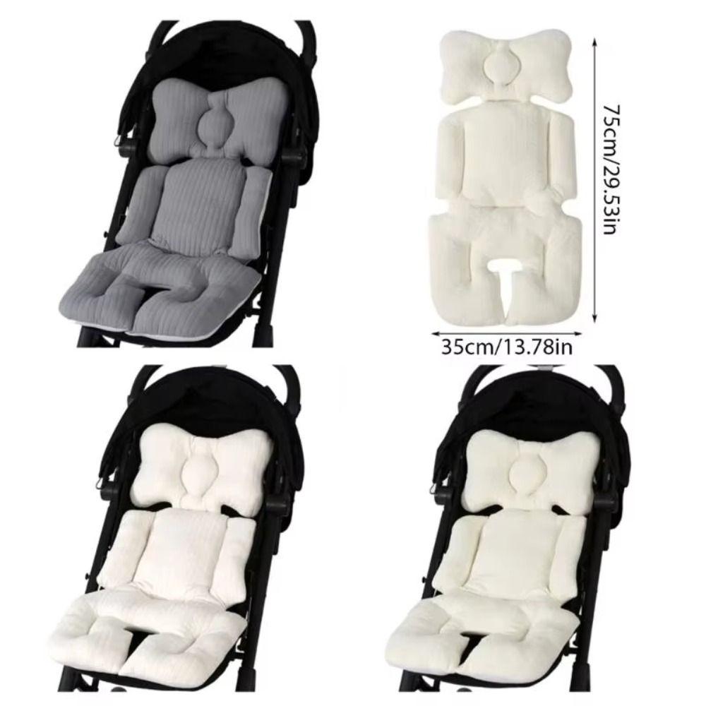 Comfortable Baby Stroller Cotton Cushion Thickened Quilted Stroller Seat Cushion Breathable Double-sided Baby Seat Cushion