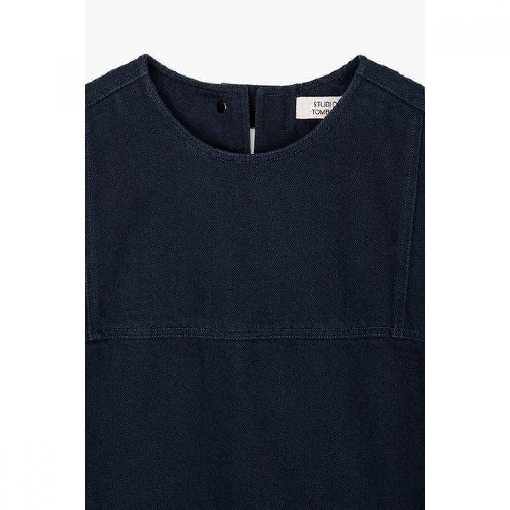 STUDIO TOMBOY Heavy Twill Tunic Short Sleeve Dress 9105341109