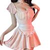 Pure Lust Sexy Bunny Cute Cos Maid Uniform Lace Lace See-through Underwear Short Skirt Seduction Nightdress