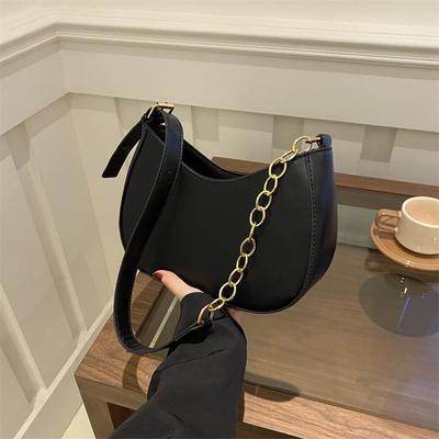 Retro Women's Commuting Solid Color Underarm Bag Women's Spring New Versatile Temperament Shoulder Bag