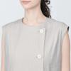 MUJI Women's Hemp Blend Stretch Gilet Dress, Light Gray, Size XS, BC2IHA4S