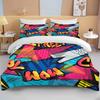 10 Sizes Fine Graffiti Pattern Bedding 3 Piece Set King Size Double Bed Bedding Set Microfiber or Polyester Duvet Cover Set
