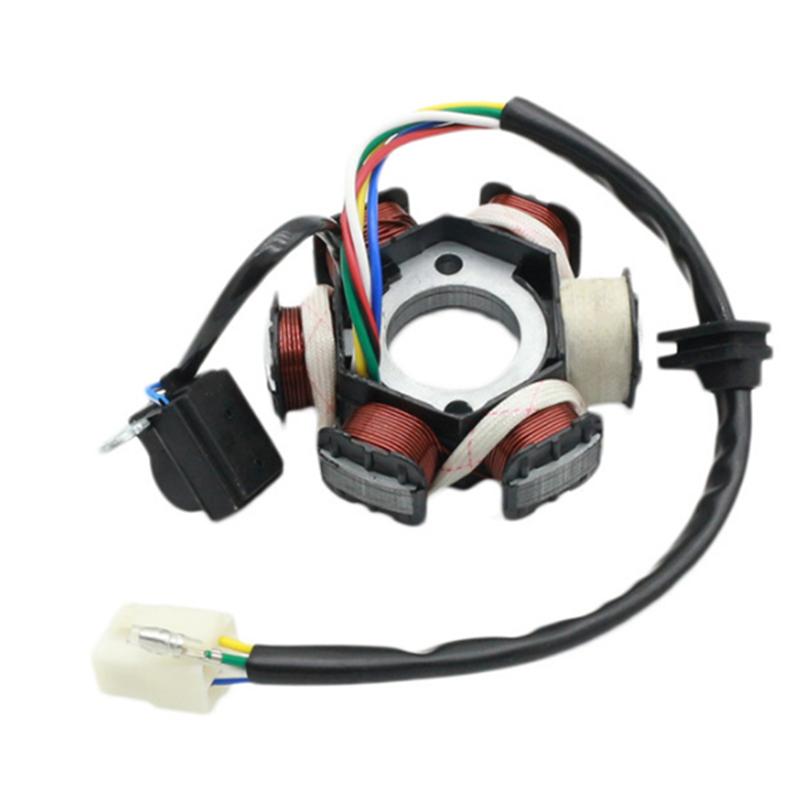 A51K-For 50Cc 70Cc 90Cc 110Cc 125Cc ATV Quad Go Kart Motorcycle Magneto Stator Coil 6 Coil 5 Wire Stator