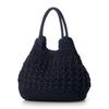 Patterned knit basic tote basket bag