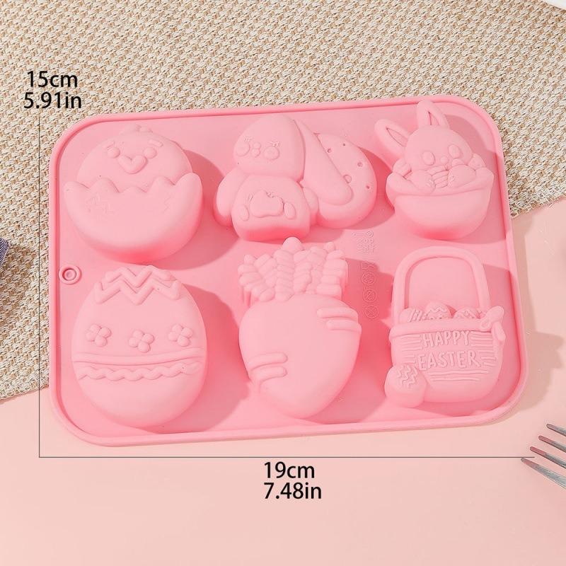 1PC rabbit egg chocolate mold household DIY plaster ornament aromatherapy pinch cake dessert