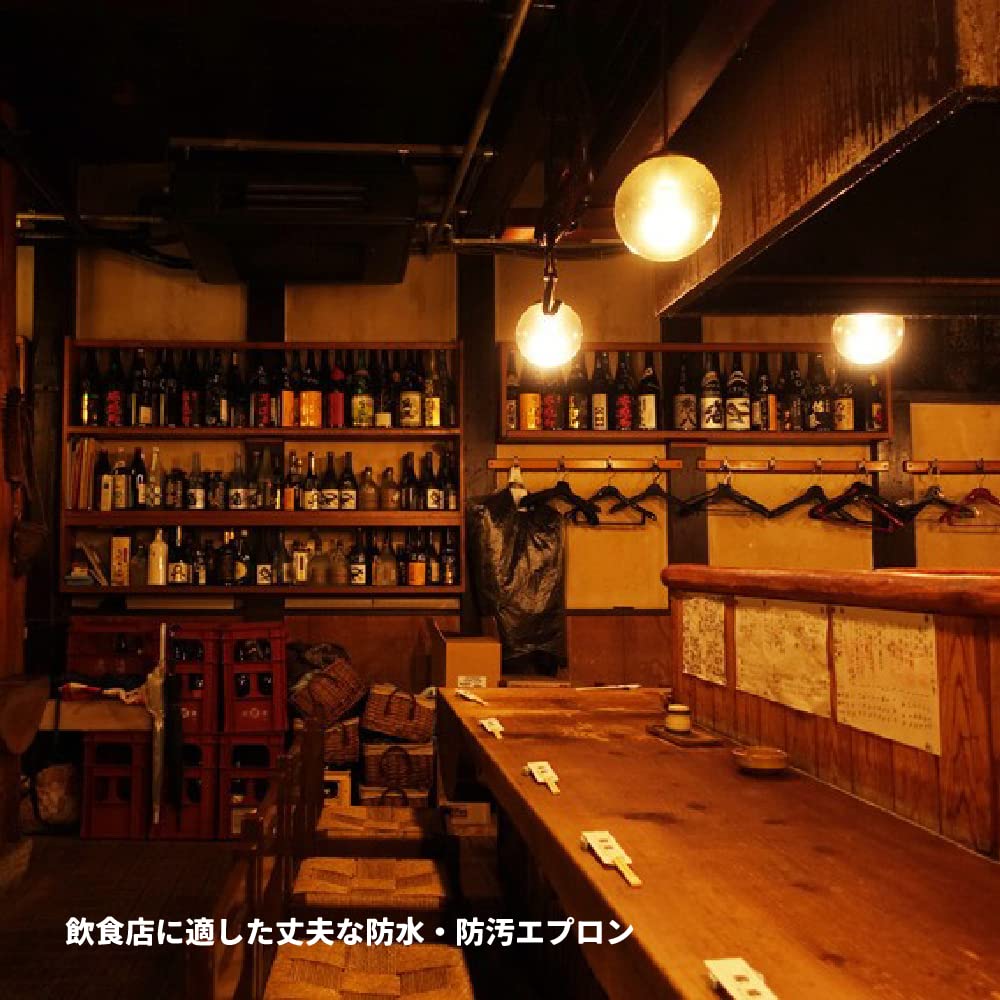 LEILEIZHIYI Neck-Hanging Apron, Adjustable Length, Simple Design, Men's and Women's Cafe Apron, Solid Color, Stylish, Large Capacity Pockets, Stain