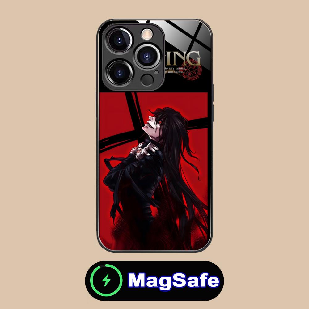Anime Alucard Hellsing Phone Case for iPhone 17 16 15 14 13 12 11 Air Pro Max Plus Mini MagSafe Glass Colorful Cover Smartphone