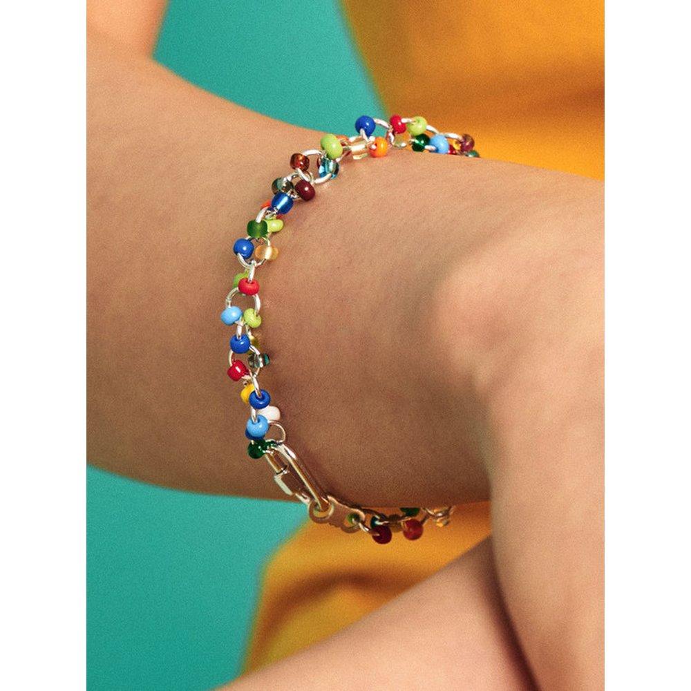 Flavor Screw Beads Silver Bracelet