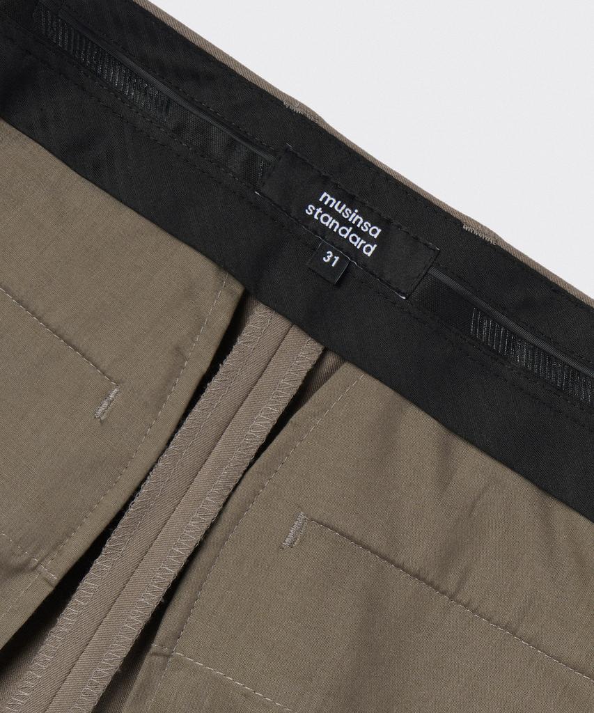 MUSINSA STANDARD Flare Hidden Banding Slacks [Dusty Beige]