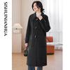 Sishui Nianhua Women's Elegant Mid-Length Wool Coat