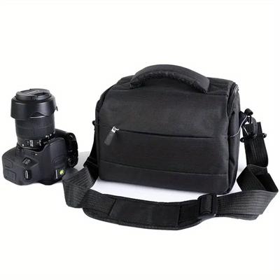 1PC Black Nylon DSLR Camera Bag. Portable, Waterproof. Fits Sony, Nikon,Canon, Panasonic DSLR Cameras Like Canon EOS Rseries Liu