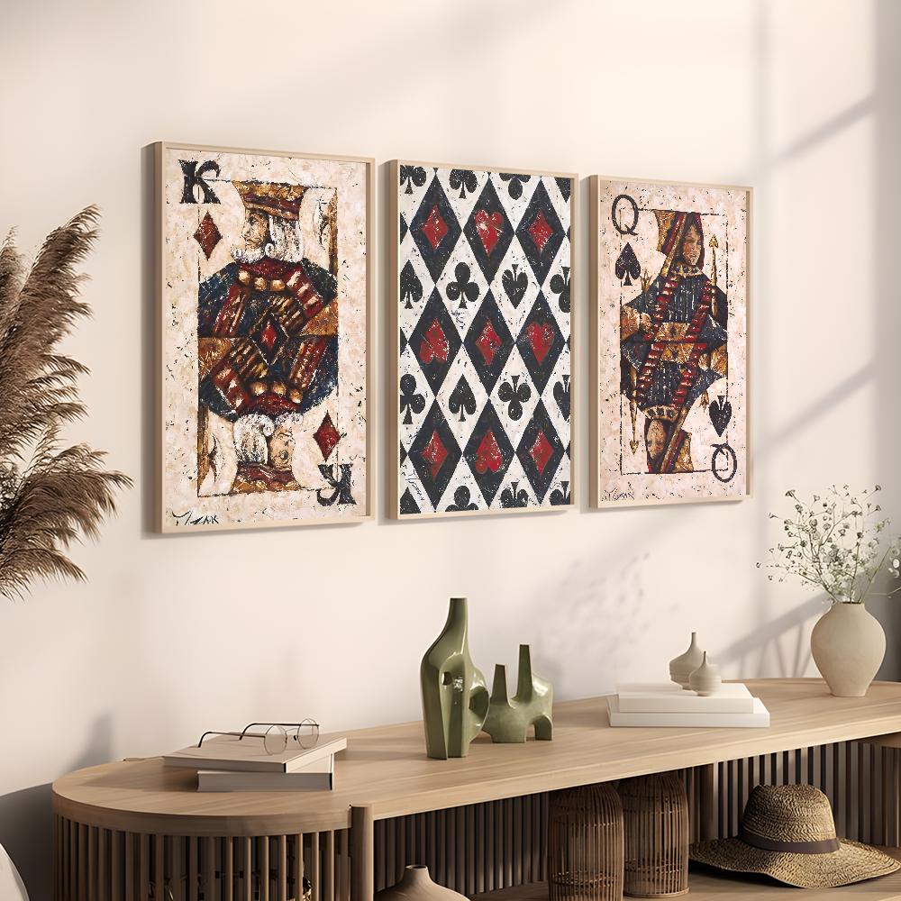 Cool Playing Card Fashion Luxury Poster Sticky Wall Art Printing Waterproof Home Living Bed Room Bar Aesthetic Decor