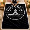 Flannel BlanketMuay Thai Gym Warm Soft Throw Blanket for Indoor Sofa Bed Living Room Use