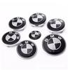 MLKQ6 1/4/7Pcs Automobile Hood and Trunk Badge Carbon Fiber Decorative Badge 74/82mm for BMW X5E70 E30 F32 F35 F02 F07 F18 F07