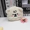 Plush Cartoon Bear Coin Purse With Embroidered Animal Design For Girls And Teens